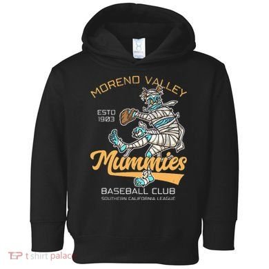 Moreno Valley Mummies Minor League Retro Baseball Team Toddler Hoodie