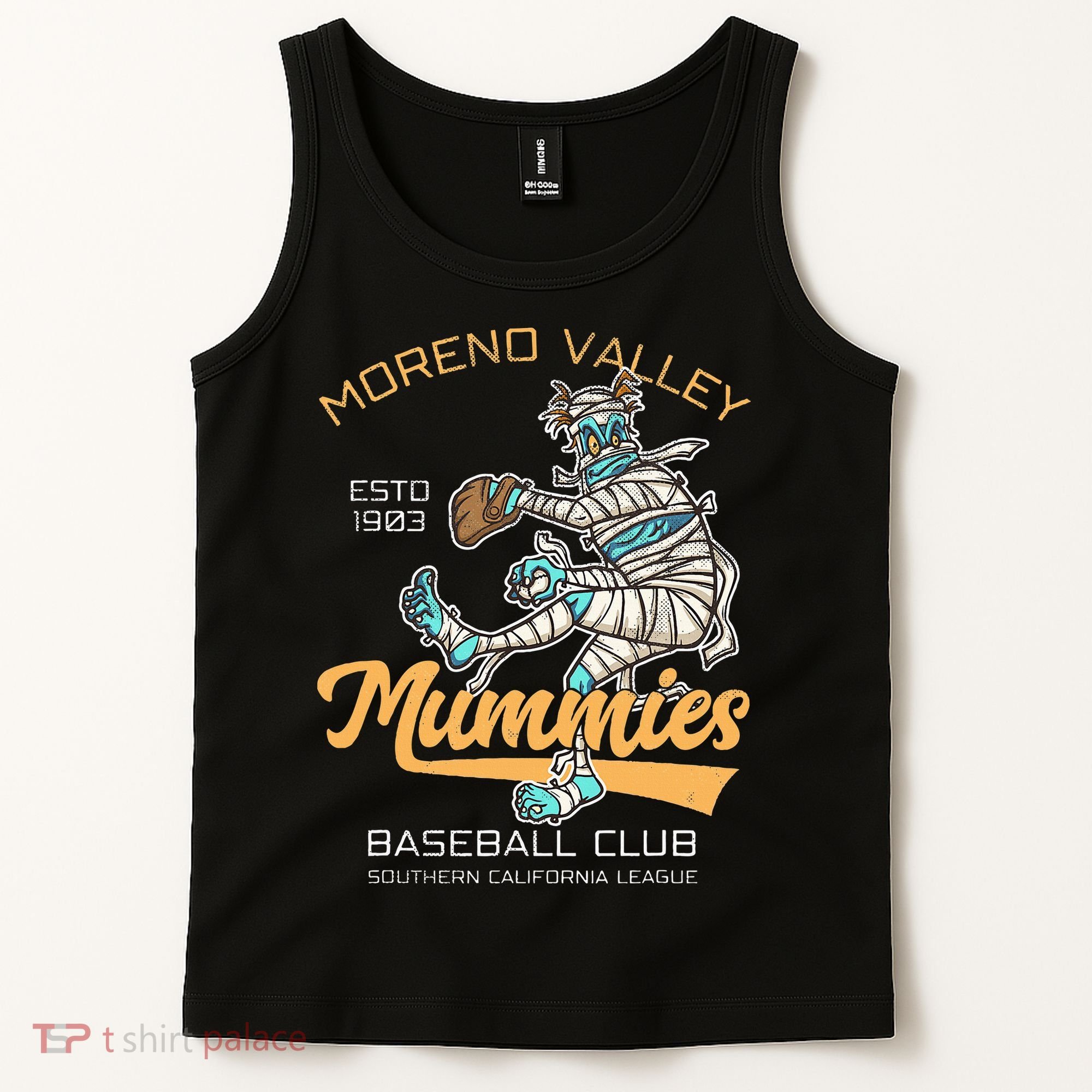 Moreno Valley Mummies Minor League Retro Baseball Team Tank Top