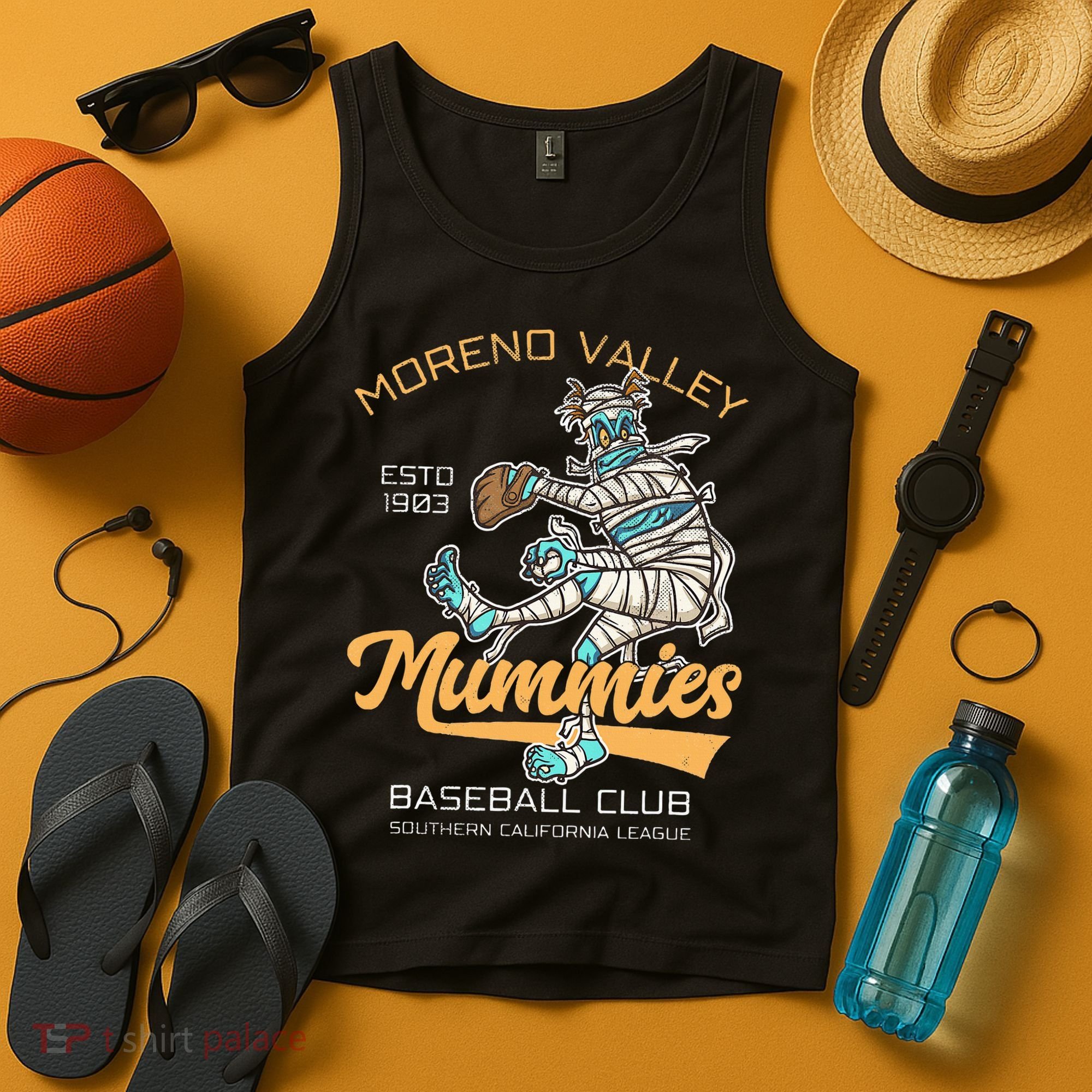 Moreno Valley Mummies Minor League Retro Baseball Team Tank Top