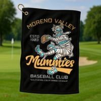 Moreno Valley Mummies Minor League Retro Baseball Team Golf Towel thumb 1