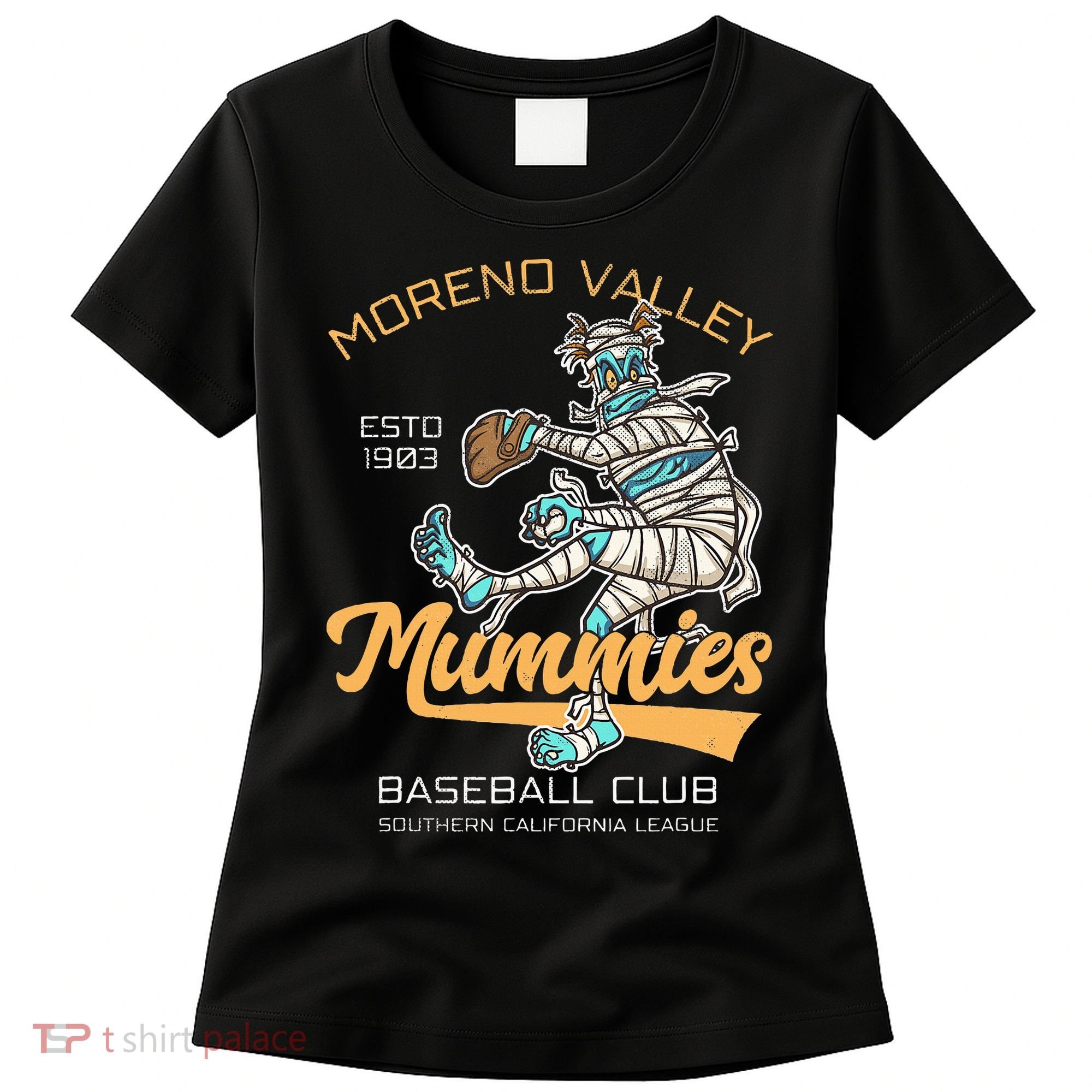 Moreno Valley Mummies Minor League Retro Baseball Team Women's T-Shirt