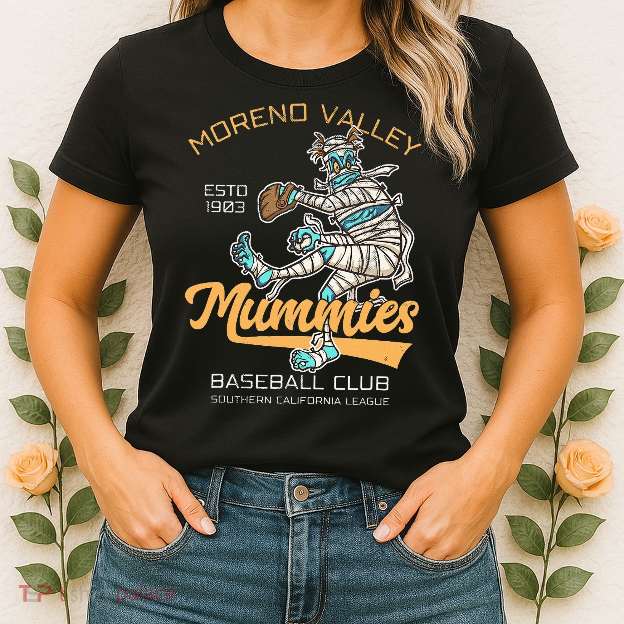 Moreno Valley Mummies Minor League Retro Baseball Team Women's T-Shirt