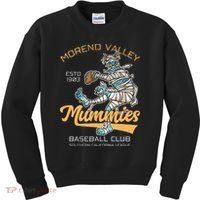 Moreno Valley Mummies Minor League Retro Baseball Team Kids Sweatshirt thumb 0