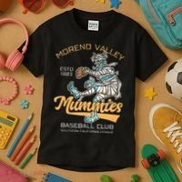 Moreno Valley Mummies Minor League Retro Baseball Team Kids T-Shirt thumb 3