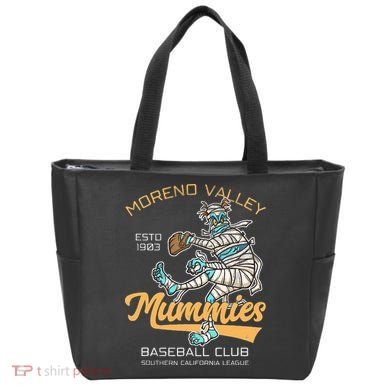 Moreno Valley Mummies Minor League Retro Baseball Team Tote Bag
