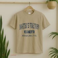 MarthaS Vineyard Massachusetts Ma Vintage Athletic Sports D T-Shirt thumb 2