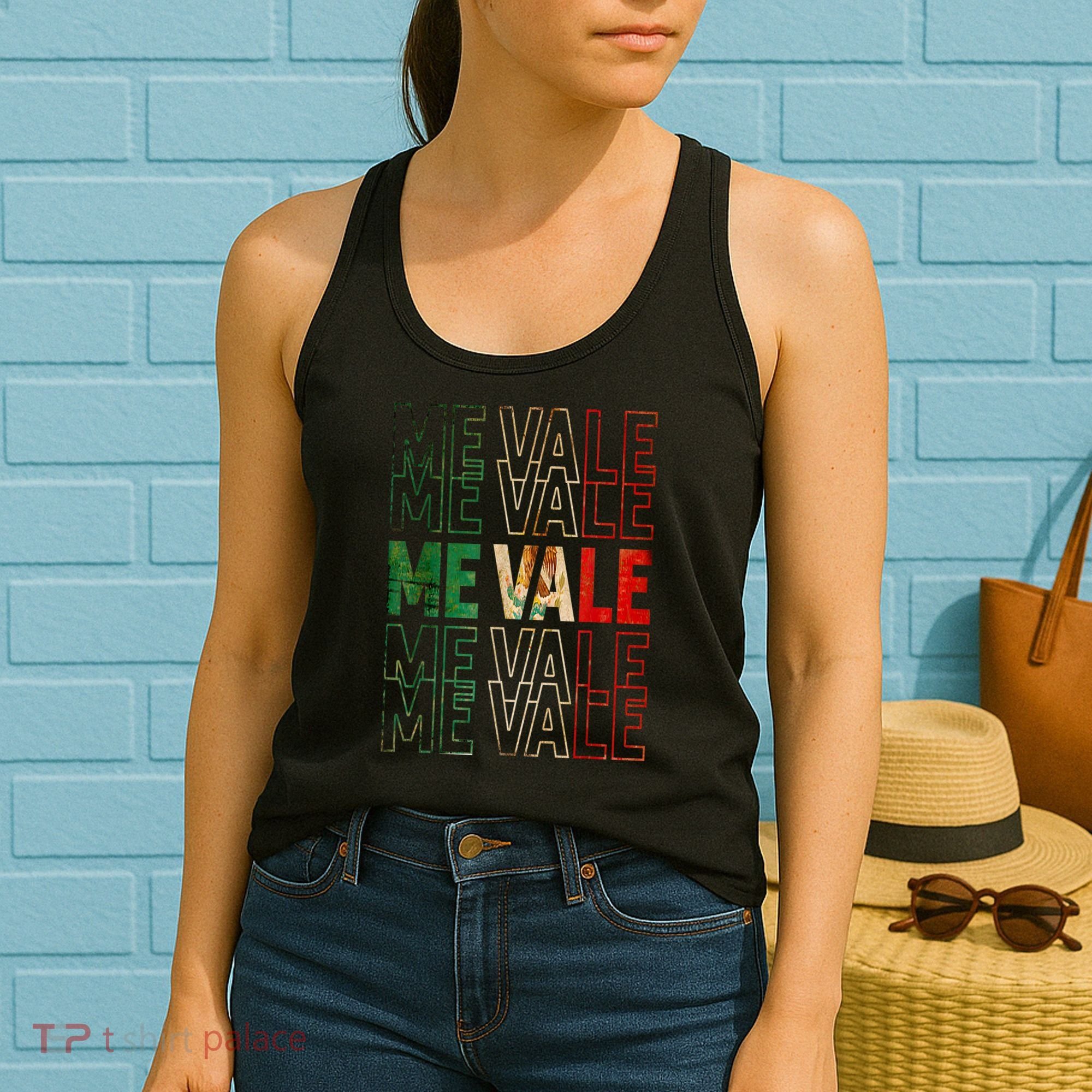 Me Vale Mexican Flag SPANISH SLANG Women's Tank Top
