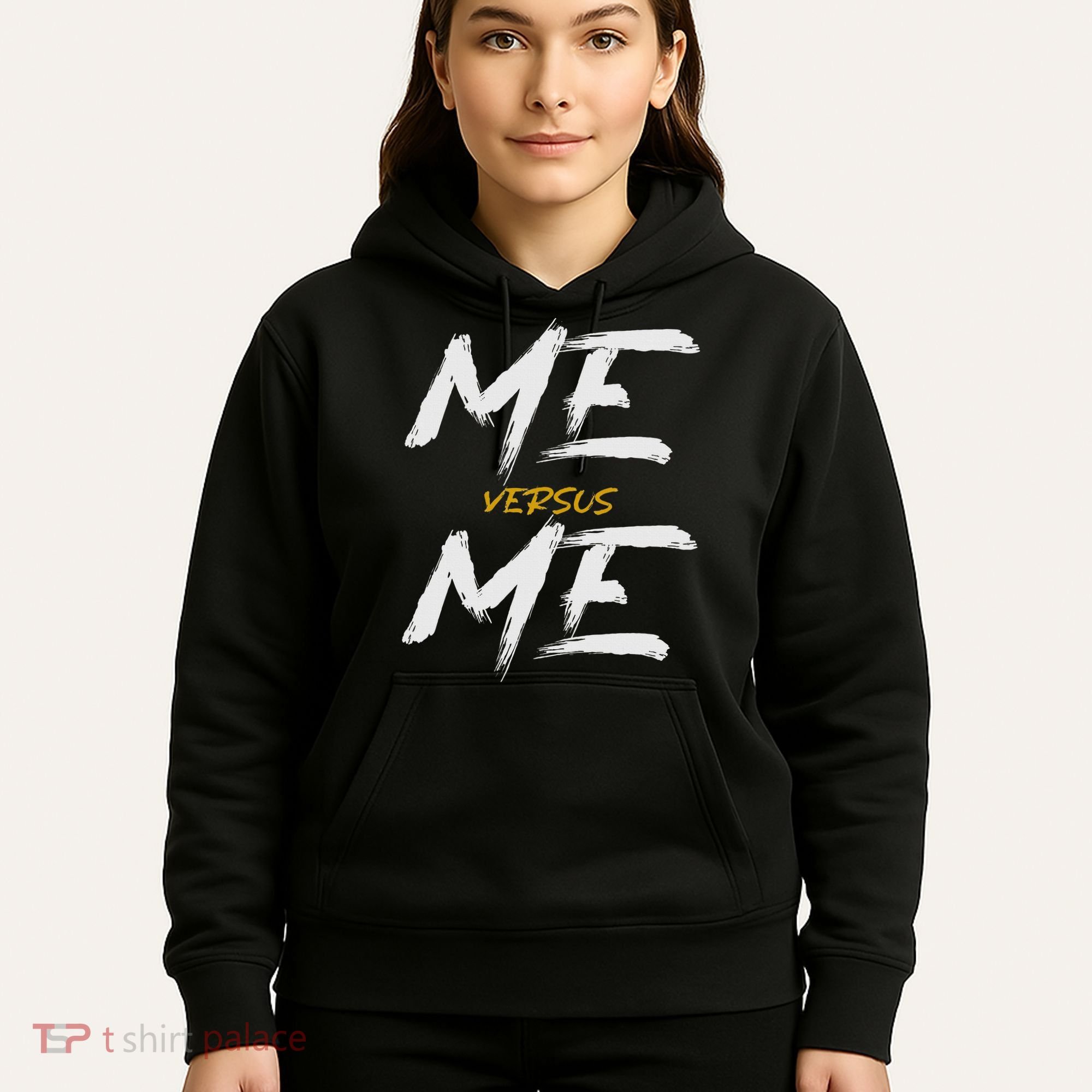 Me Vs Me Hustle Motivation Grow Get Stronger Motivational Hoodie