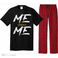 Me Vs Me Hustle Motivation Grow Get Stronger Motivational Pajama Set thumb 0
