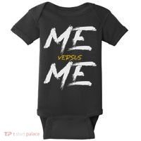 Me Vs Me Hustle Motivation Grow Get Stronger Motivational Baby Bodysuit thumb 0