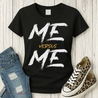 Me Vs Me Hustle Motivation Grow Get Stronger Motivational Women's T-Shirt thumb 3