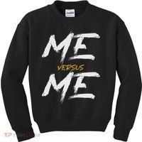 Me Vs Me Hustle Motivation Grow Get Stronger Motivational Kids Sweatshirt thumb 0