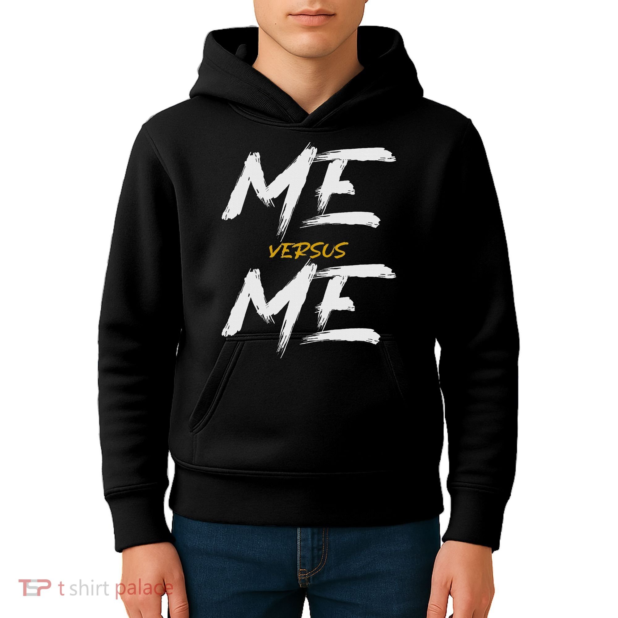 Me Vs Me Hustle Motivation Grow Get Stronger Motivational Kids Hoodie