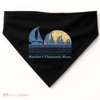 MarthaS Vineyard Ma Sailboat USA-Made Doggie Bandana thumb 0