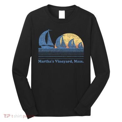 MarthaS Vineyard Ma Sailboat Long Sleeve Shirt