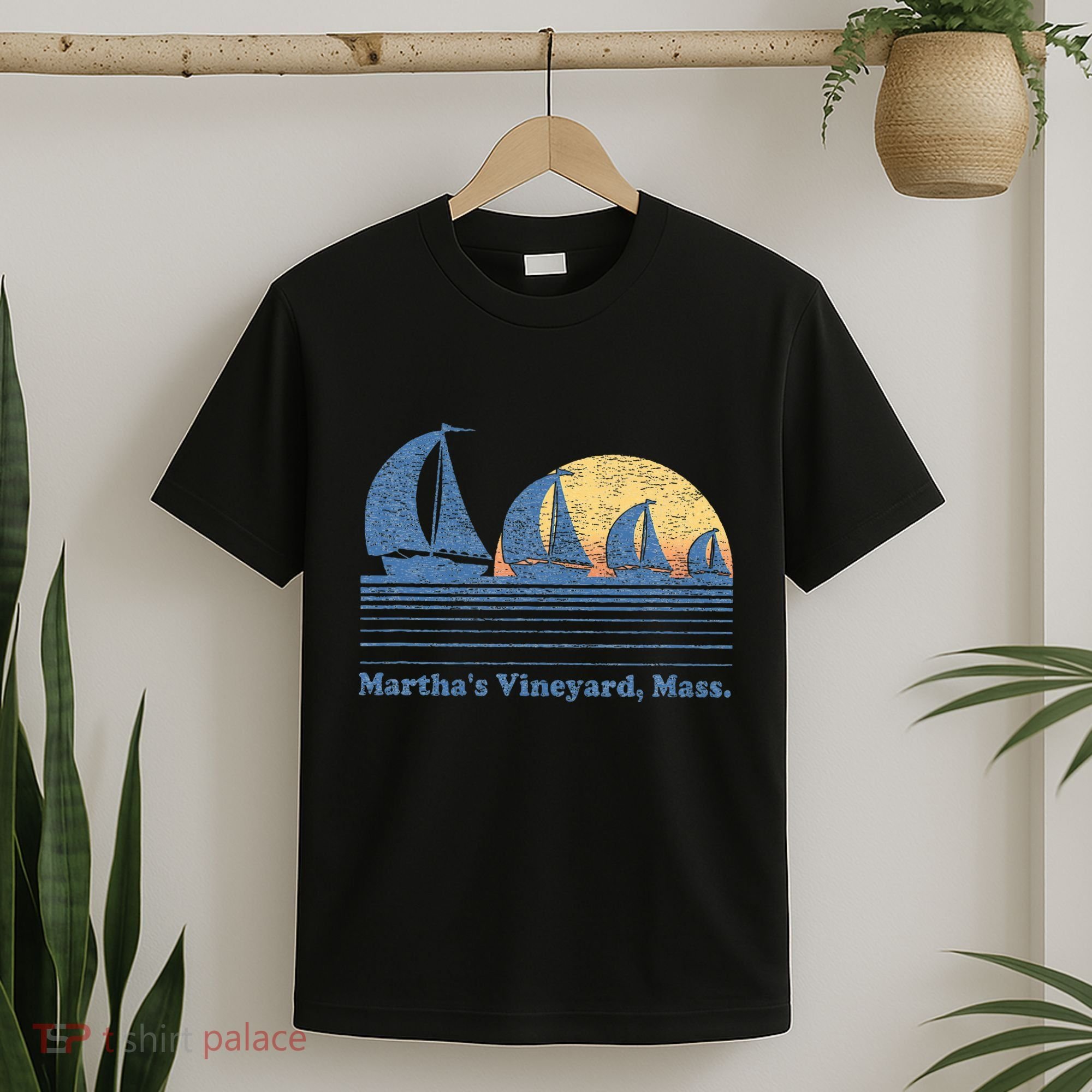 MarthaS Vineyard Ma Sailboat T-Shirt