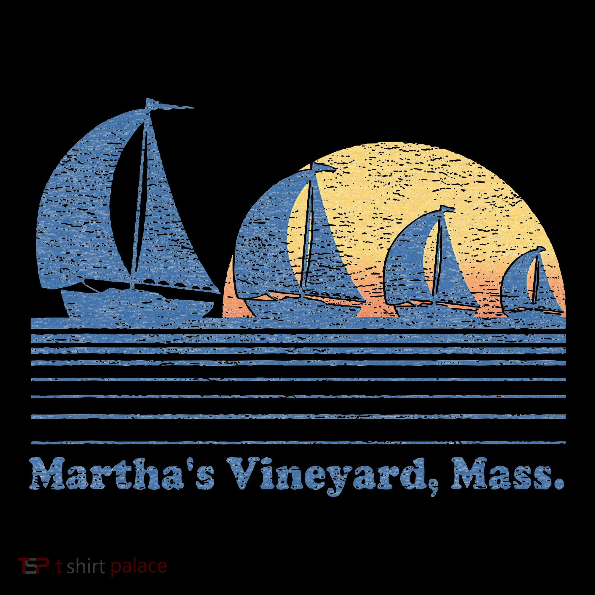 MarthaS Vineyard Ma Sailboat Bucket Hat