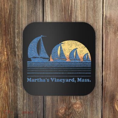 MarthaS Vineyard Ma Sailboat Coaster