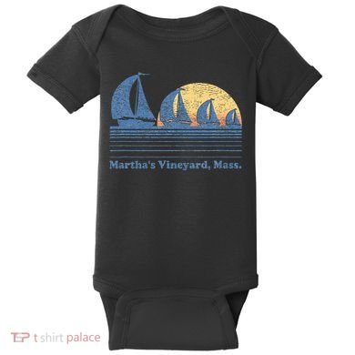 MarthaS Vineyard Ma Sailboat Baby Bodysuit