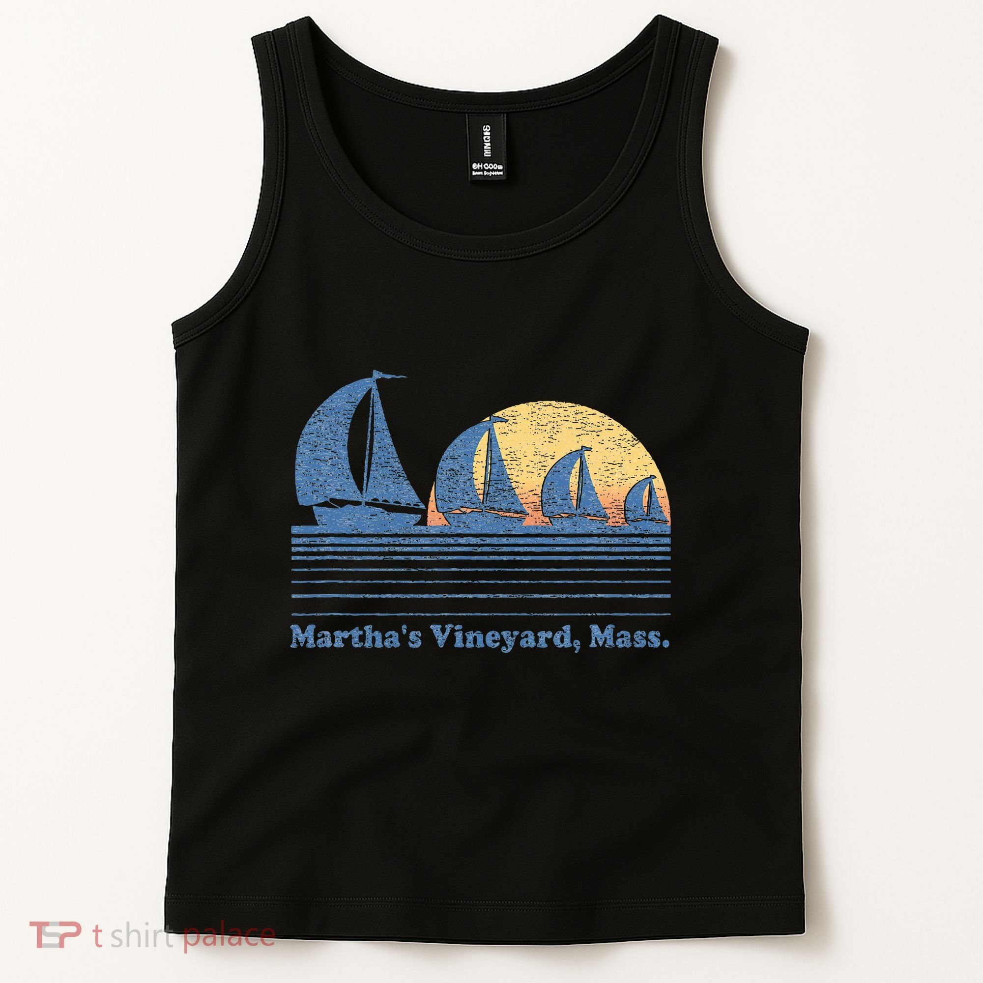 MarthaS Vineyard Ma Sailboat Tank Top