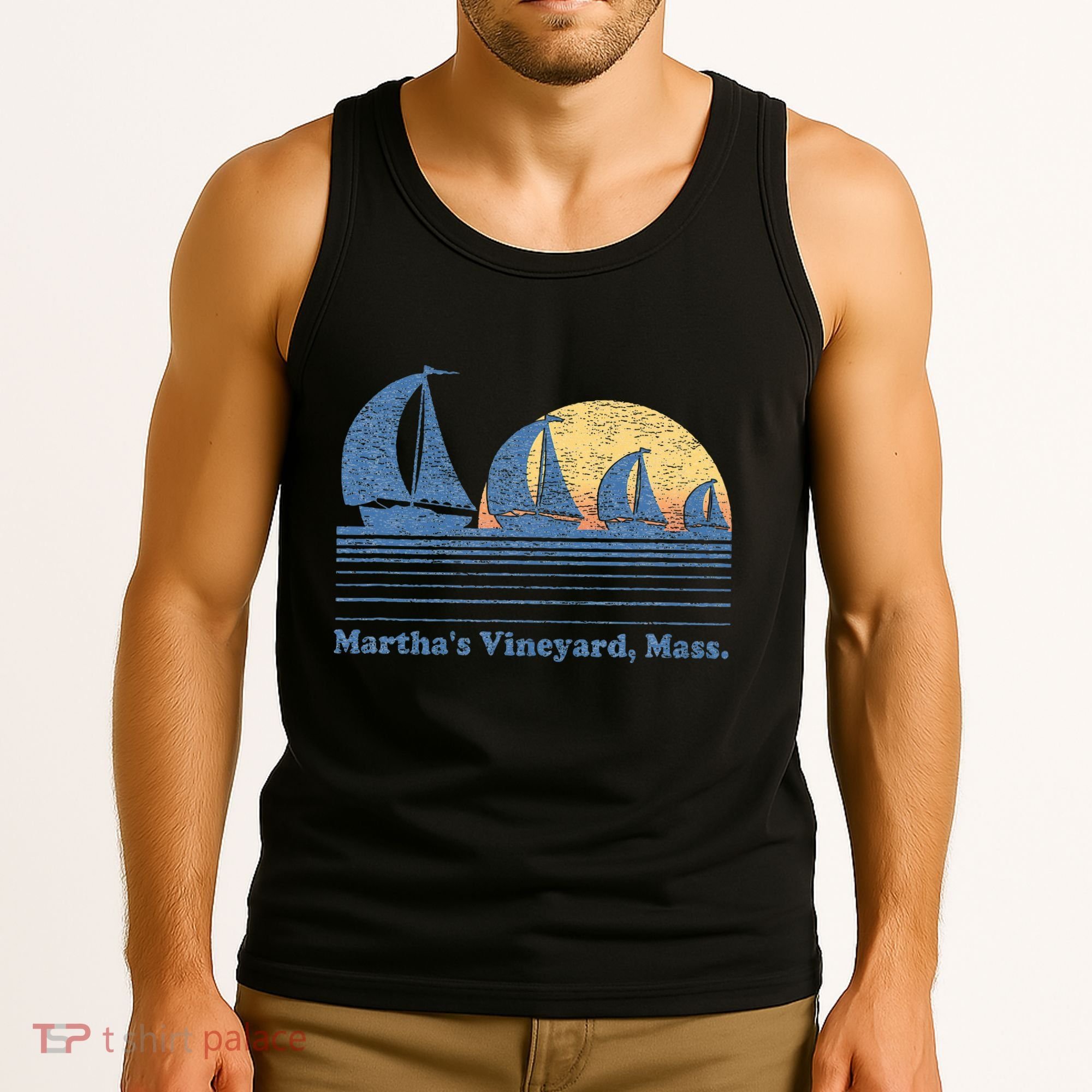 MarthaS Vineyard Ma Sailboat Tank Top