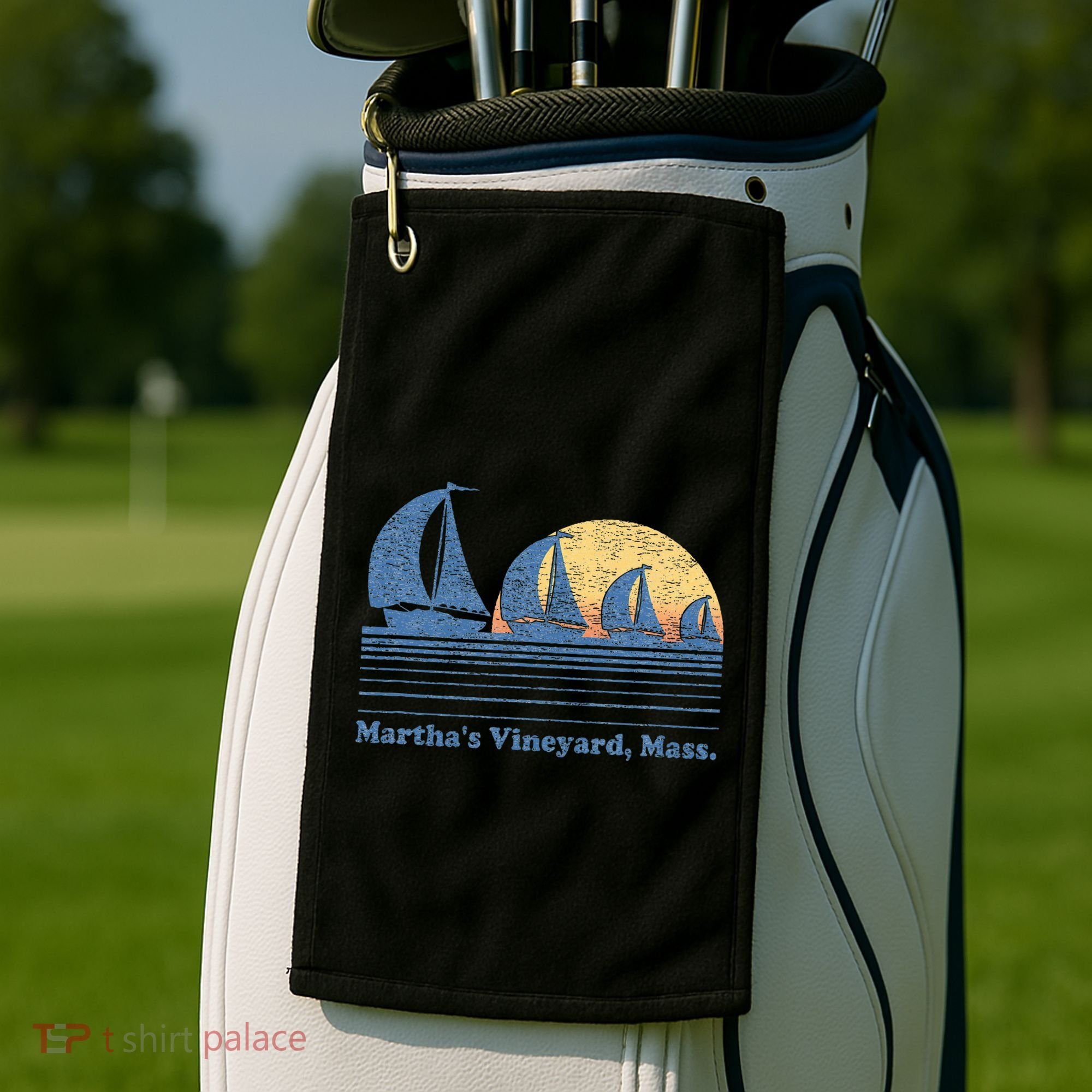 MarthaS Vineyard Ma Sailboat Golf Towel