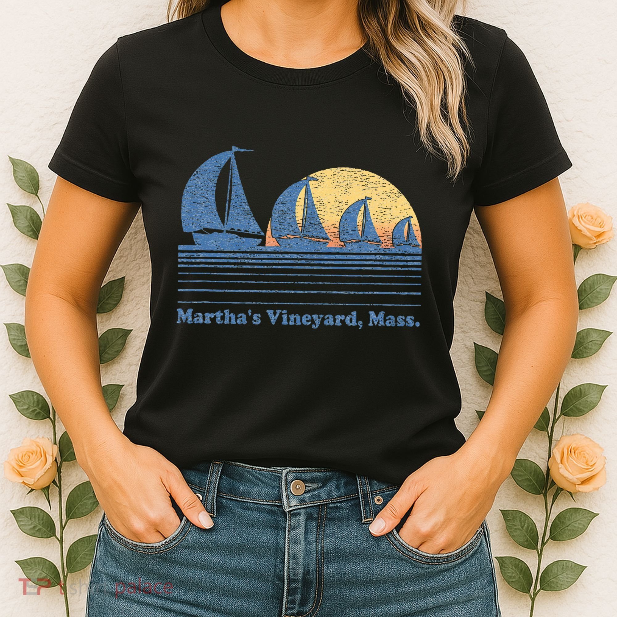 MarthaS Vineyard Ma Sailboat Women's T-Shirt