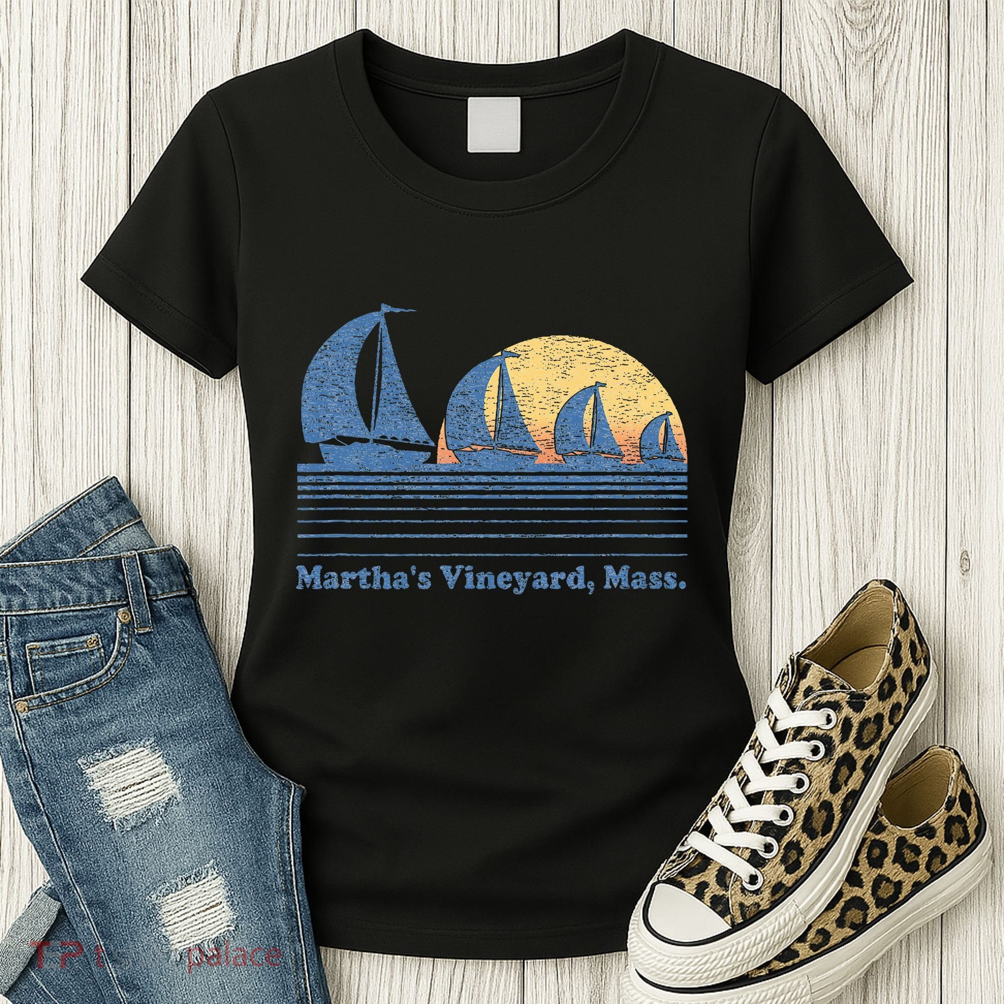 MarthaS Vineyard Ma Sailboat Women's T-Shirt