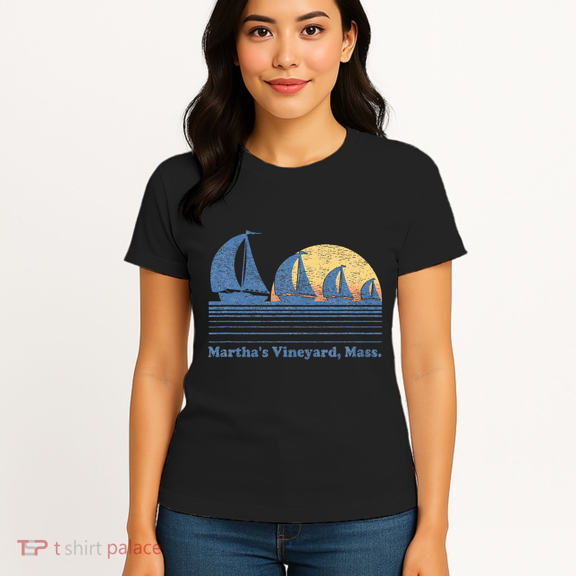 MarthaS Vineyard Ma Sailboat Women's T-Shirt