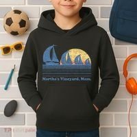MarthaS Vineyard Ma Sailboat Kids Hoodie thumb 2