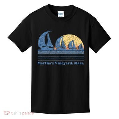 MarthaS Vineyard Ma Sailboat Kids T-Shirt