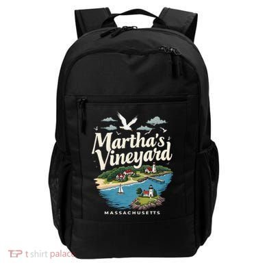 MarthaS Vineyard Massachusetts Scenic Island Illustration Backpack