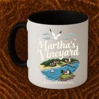 MarthaS Vineyard Massachusetts Scenic Island Illustration Coffee Mug thumb 2