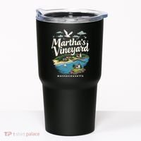 MarthaS Vineyard Massachusetts Scenic Island Illustration Tumbler thumb 0