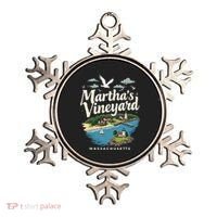 MarthaS Vineyard Massachusetts Scenic Island Illustration Ornament thumb 0