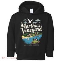 MarthaS Vineyard Massachusetts Scenic Island Illustration Toddler Hoodie thumb 0