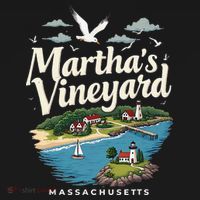 MarthaS Vineyard Massachusetts Scenic Island Illustration Toddler T-Shirt thumb 4
