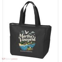 MarthaS Vineyard Massachusetts Scenic Island Illustration Tote Bag thumb 3