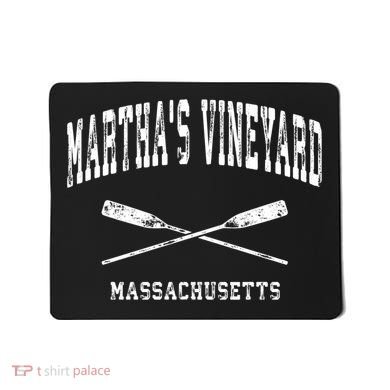 Martha's Vineyard Massachusetts Vintage Nautical Crossed Oar Gift Mousepad