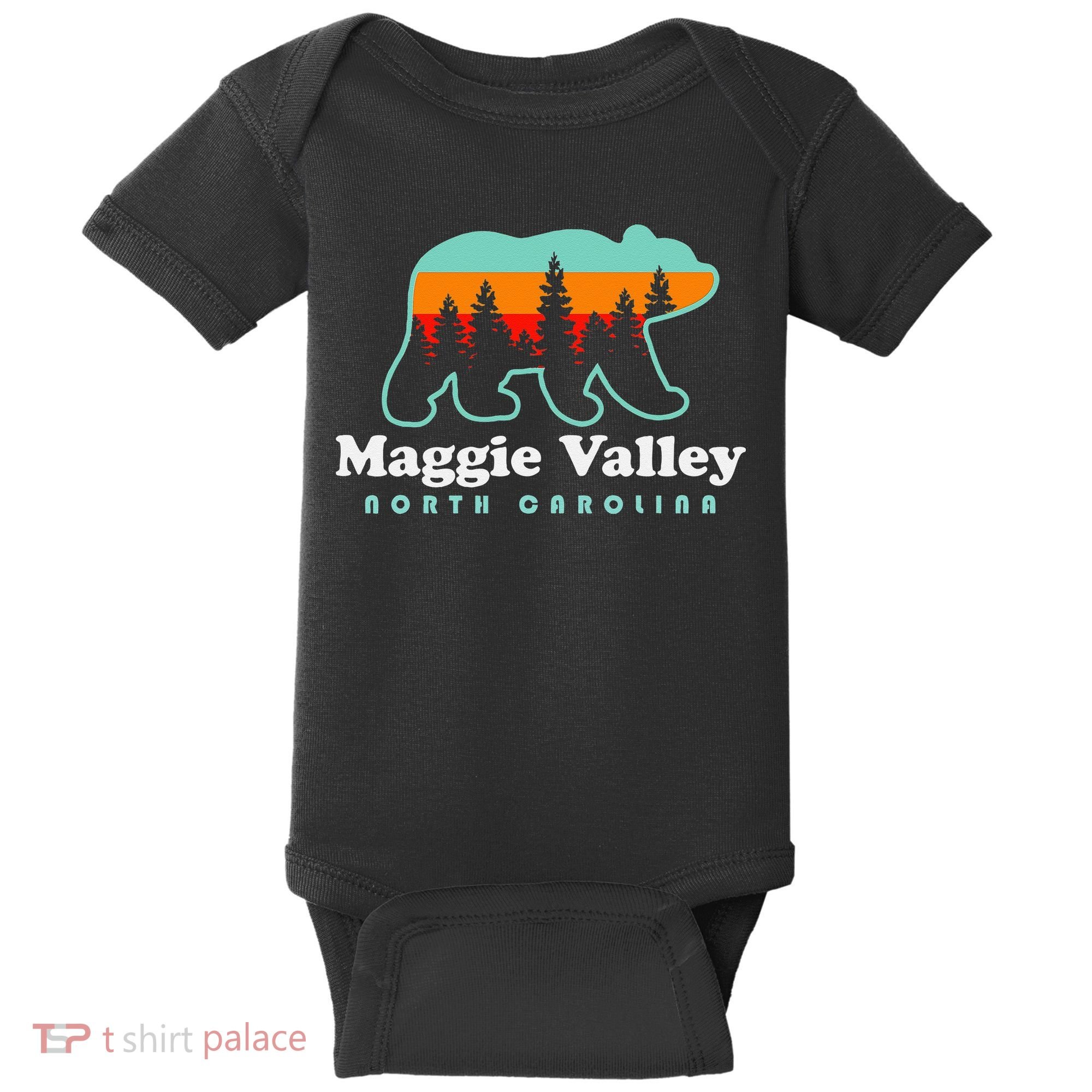 Maggie Valley North Carolina Mountain Town Vacation Baby Bodysuit