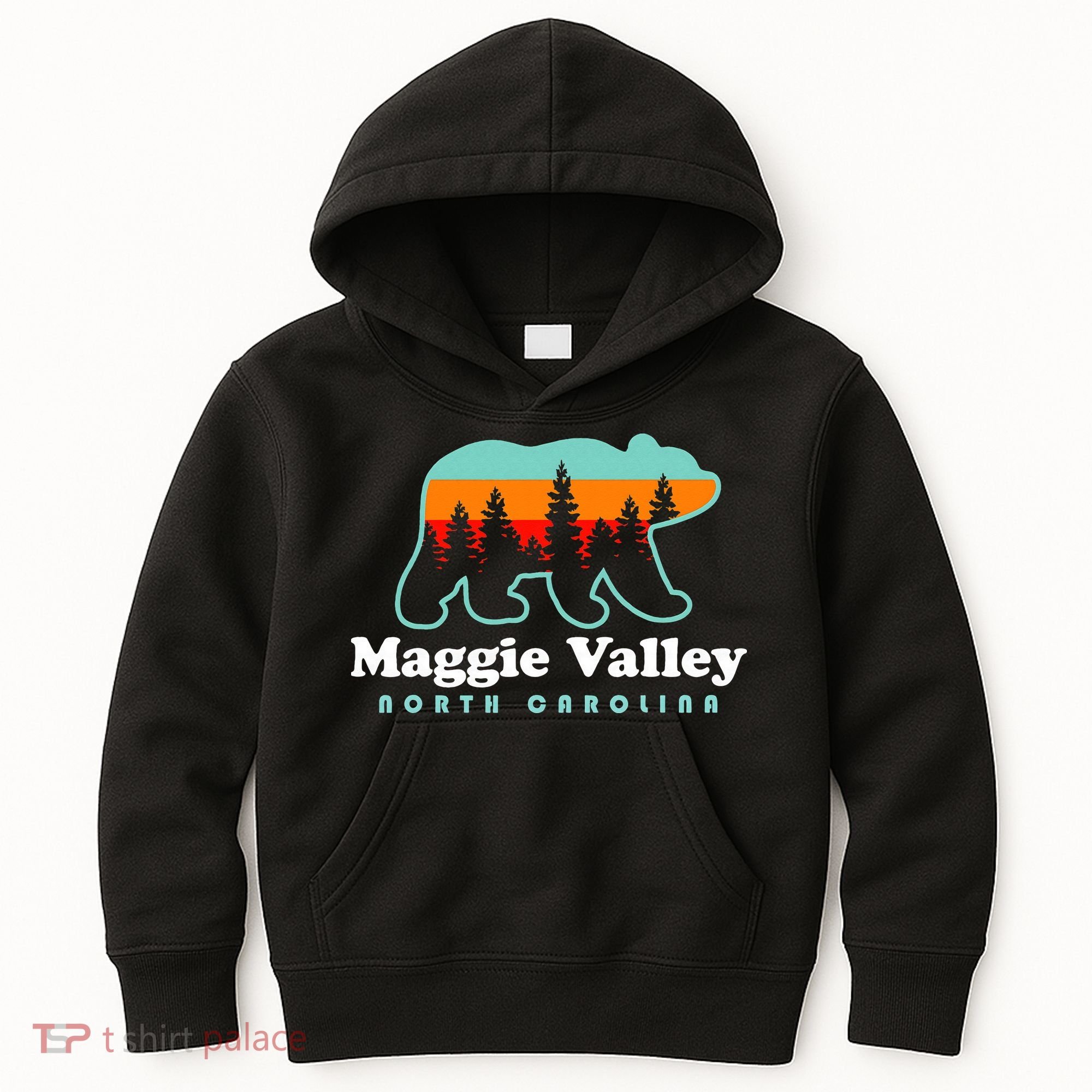 Maggie Valley North Carolina Mountain Town Vacation Kids Hoodie