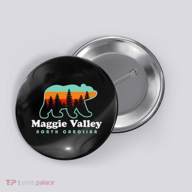 Maggie Valley North Carolina Mountain Town Vacation Button