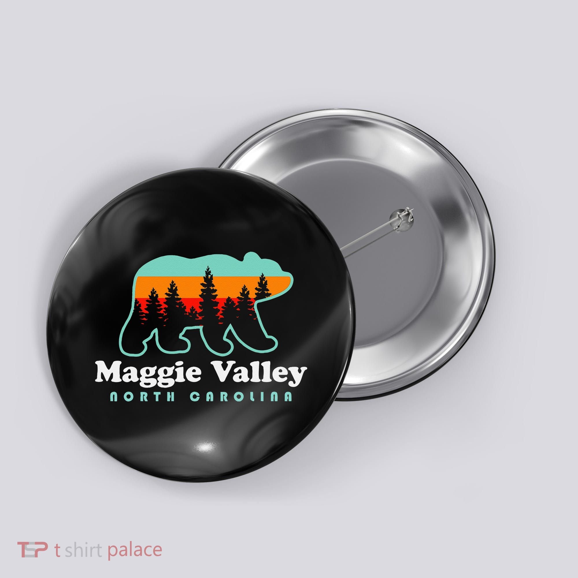 Maggie Valley North Carolina Mountain Town Vacation Button