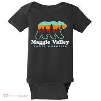 Maggie Valley North Carolina Mountain Town Vacation Baby Bodysuit thumb 0