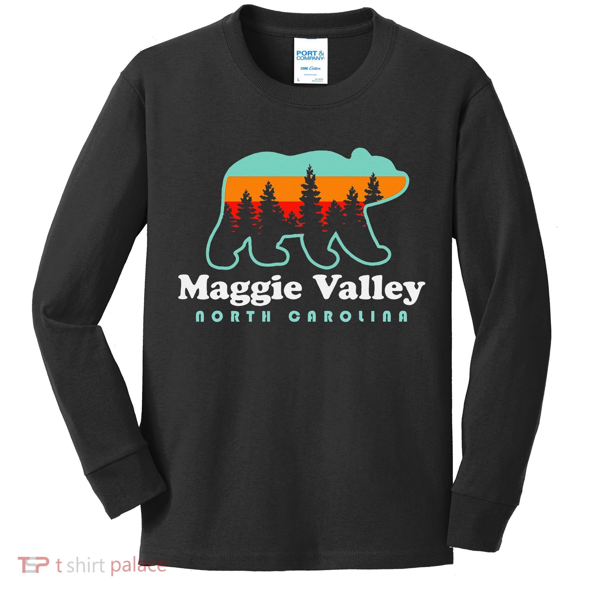 Maggie Valley North Carolina Mountain Town Vacation Kids Long Sleeve Shirt
