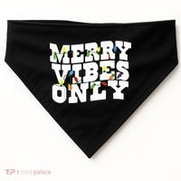 Merry Vibes Only Christmas Light USA-Made Doggie Bandana thumb 0