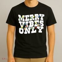 Merry Vibes Only Christmas Light T-Shirt thumb 3