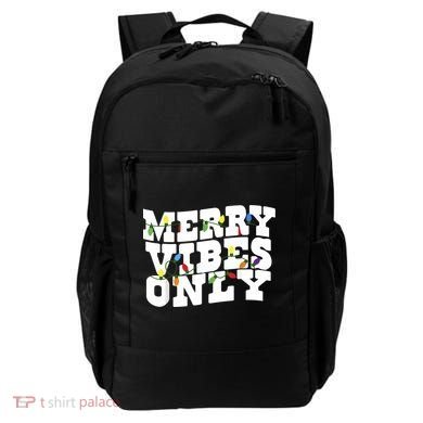 Merry Vibes Only Christmas Light Backpack