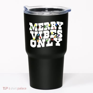 Merry Vibes Only Christmas Light Tumbler