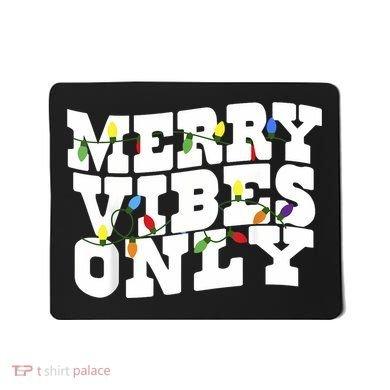 Merry Vibes Only Christmas Light Mousepad